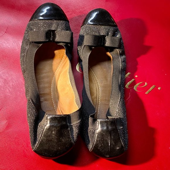 Salvatore Ferregamo Bow Ballerina Elastic Flat Shoes/Slip-On - Picture 3 of 12